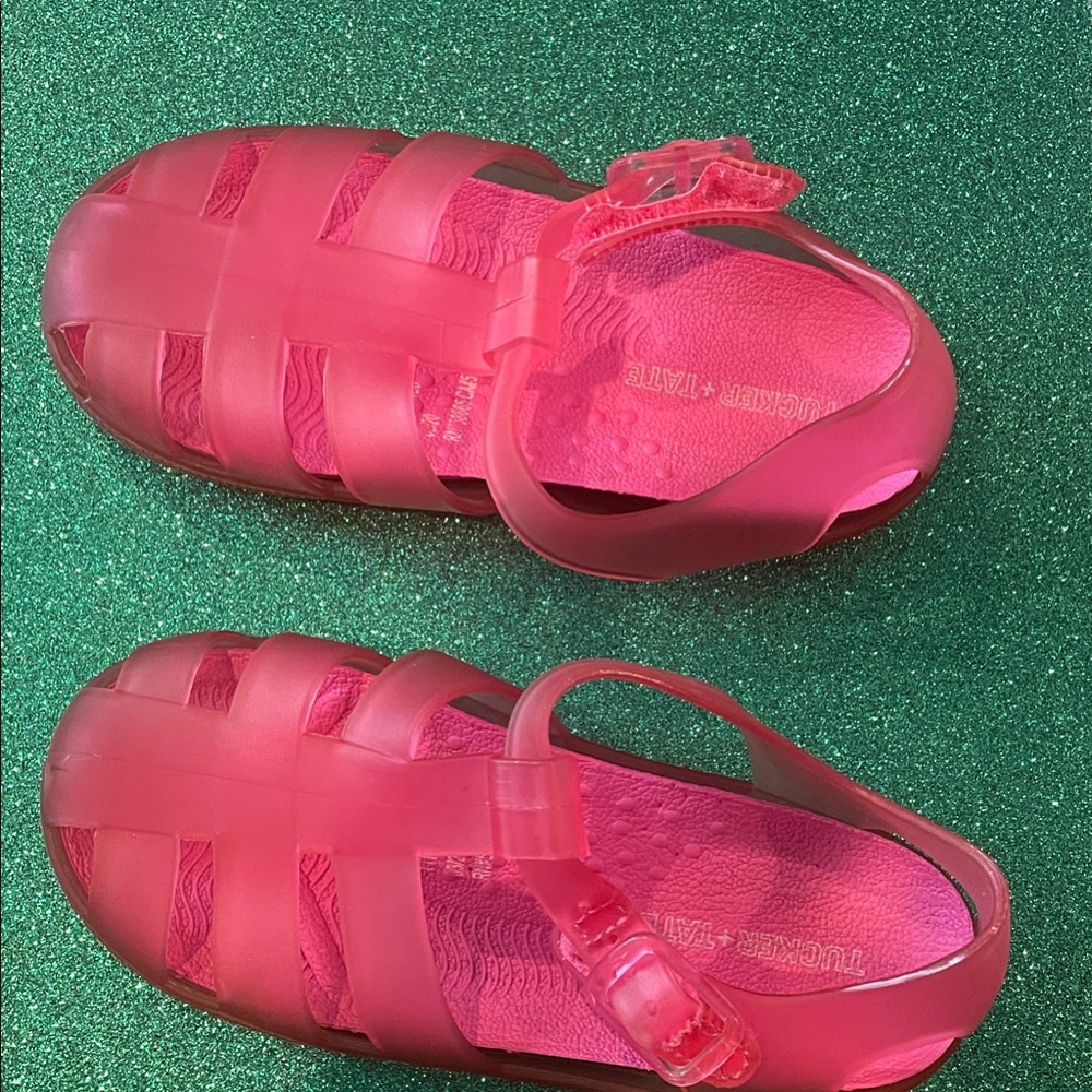 Kids Pink Jelly Sandals - Breathable Toddler *VELCRO